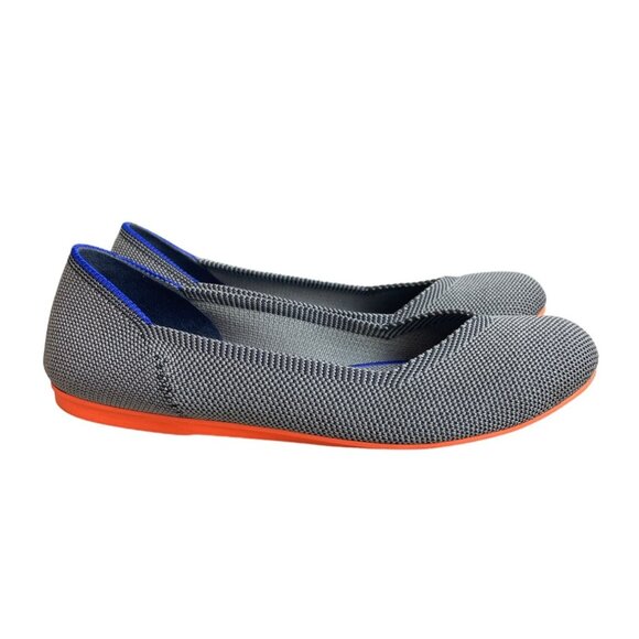 Rothys Women's Grey And Blue Flats Sz - 7W - Picture 4 of 9